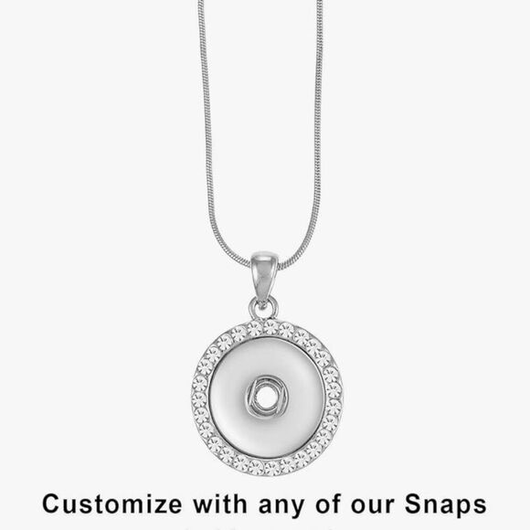 Snaps Bling Necklace Interchangeable Adjustable Snap Jewelry Button Charms New - Picture 4 of 4